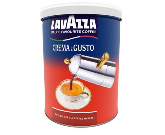 Молотый кофе Crema Gusto, жестяная банка 250 г, Lavazza, фото 1