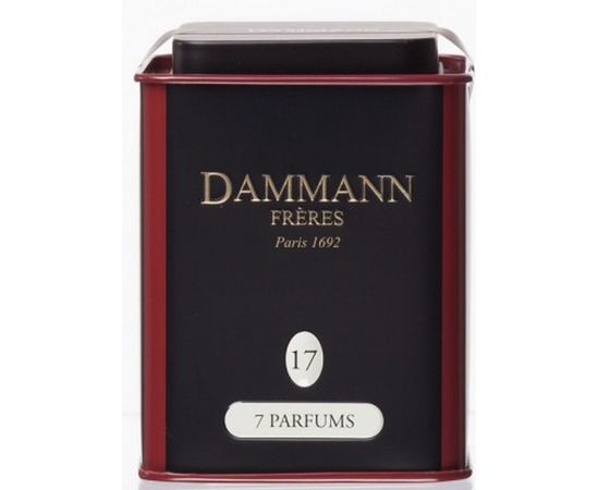 Чай черный ароматизированный №17 Семь Ароматов, жестяная банка 100 г, Dammann, фото 1