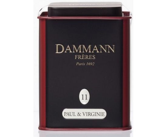 Чай черный ароматизированный №11 Поль и Вирджиния, жестяная банка 100 г, Dammann, фото 1