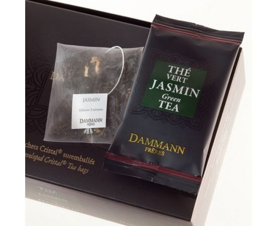 Чай зеленый Жасмин", картонная коробка 2х24 шт., 48 г, Dammann, фото 1