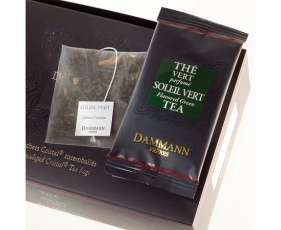 Чай зеленый Зеленое Солнце, картонная коробка 2х24 шт., 48 г, Dammann, фото 1