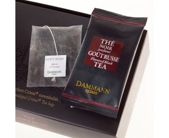 Чай черный Русский вкус, картонная коробка 2х24 шт., 48 г, Dammann, фото 1