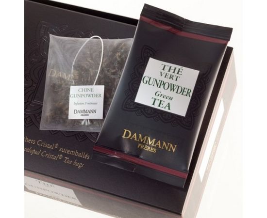 Чай зеленый Порох, картонная коробка 2х24 шт., 48 г, Dammann, фото 1