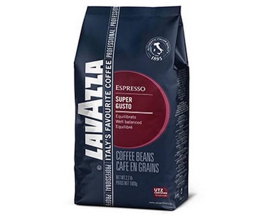 Кофе в зернах Super Gusto UTZ, пакет 1 кг, Lavazza, фото 1