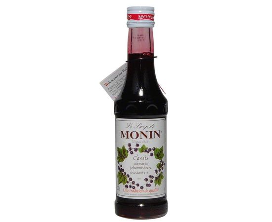 Сироп ”Черная смородина”, 50 мл, d3 см, h13.5 см, стекло, Monin, фото 1