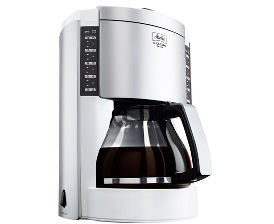 Кофеварка капельная Look III de luxe, серебристо-белая, Melitta, фото 1