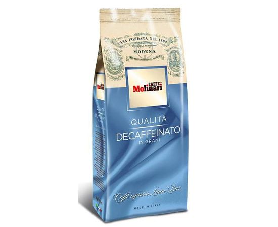 Кофе в зернах Decaffeinato, 100% арабика, пакет 0.5 кг, Molinari, фото 1