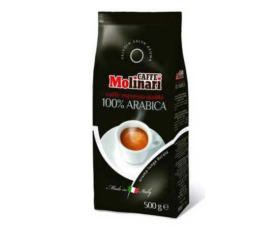 Кофе в зернах 100% Arabica, пакет 0.5 кг, Molinari, фото 1