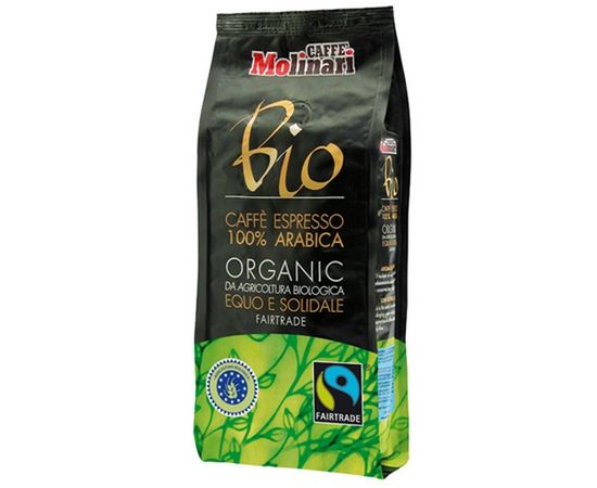 Кофе молотый Био Органик, 100% Арабика, пакет 0.25 кг, Molinari, фото 1