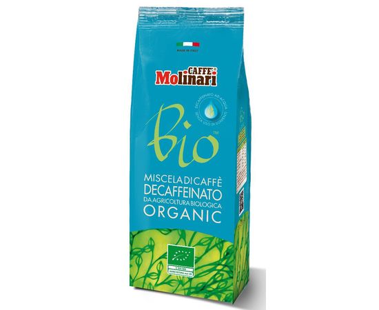 Кофе молотый Био Органик, без кофеина, пакет 0.25 кг, Molinari, фото 1