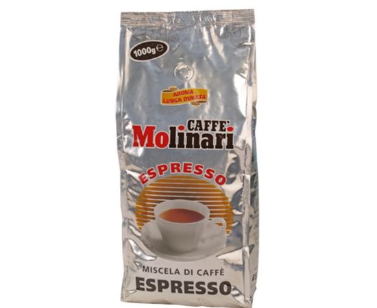 Кофе в зернах Espresso, 60% арабика/40% робуста, пакет 1 кг, Molinari, фото 1