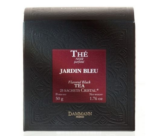 Чай черный ароматизированный Jardin Bleu «Голубой Сад», картонная коробка 2х25 шт., 50 г, Dammann, фото 1