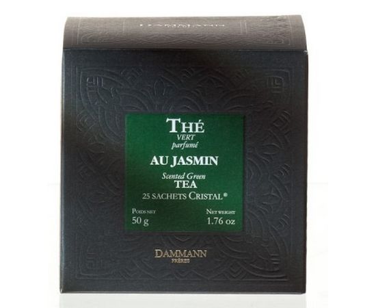 Чай зеленый The Vert au Jasmin «Зеленый чай с жасмином», картонная коробка 2х25 шт., 50 г, Dammann, фото 1