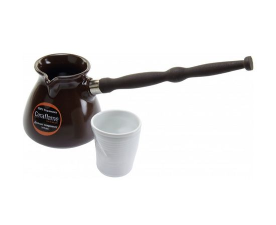 Керамическая турка Ibriks NEW, 350 мл, цвет шоколад, Ceraflame, фото 1
