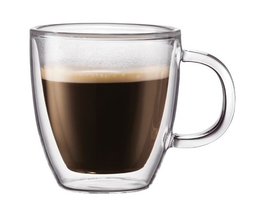 Набор термокружек Bistro, 2 шт., 310 мл, прозрачные, стекло, Bodum, фото 1