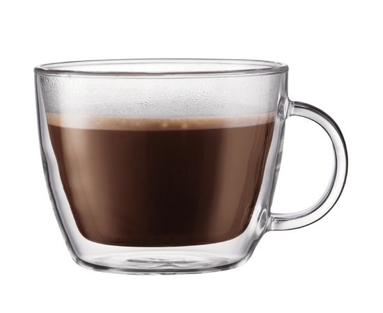 Набор термокружек Bistro, 2 шт., 450 мл, прозрачные, стекло, Bodum, фото 1