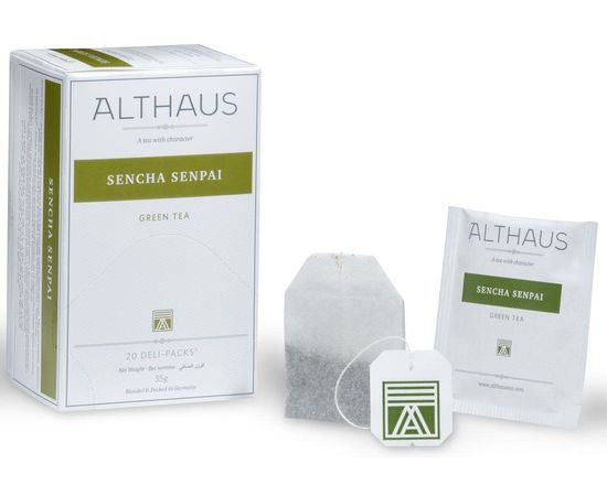 Чай зеленый Sencha Senpai (Сенча Сенпай), 20 пак., Althaus, фото 1