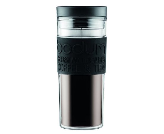 Кружка дорожная Travel, 450 мл, черная, пластик, Bodum, фото 1