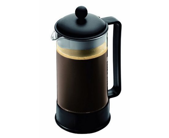 Френч-пресс Brazil, 1 л, черный, стекло/пластик, Bodum, фото 1