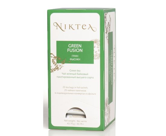 Чай зеленый Green Fusion (Грин Фьюжн), 25 пак., Niktea, фото 1