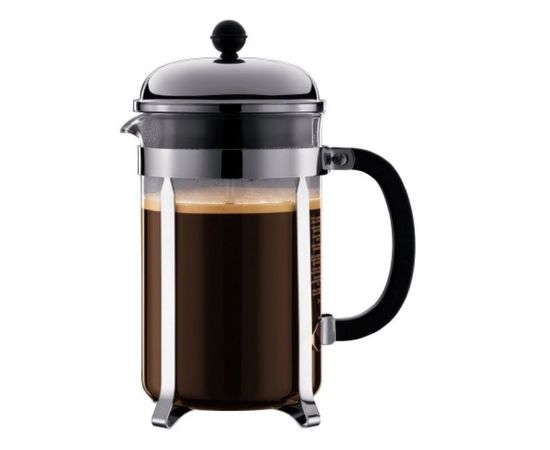 Френч-пресс Chambord, 1.5 л, черный, стекло/нержавеющая сталь, Bodum, фото 1