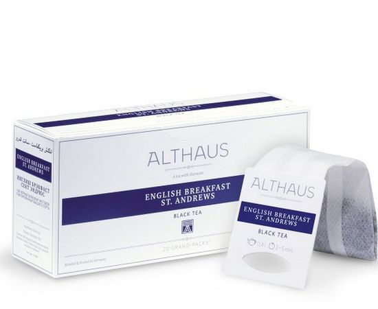 Чай черный для чайника English Breakfast St. Andrews (Инглиш Брэкфаст Сент Эндрюс), 20 пак., Grand Packs, Althaus, фото 1