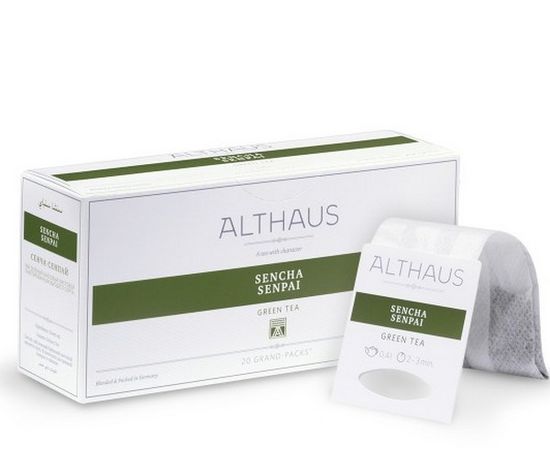 Чай зеленый для чайника Sencha Senpai (Сенча Сенпай), 20 пак., Grand Packs, Althaus, фото 1