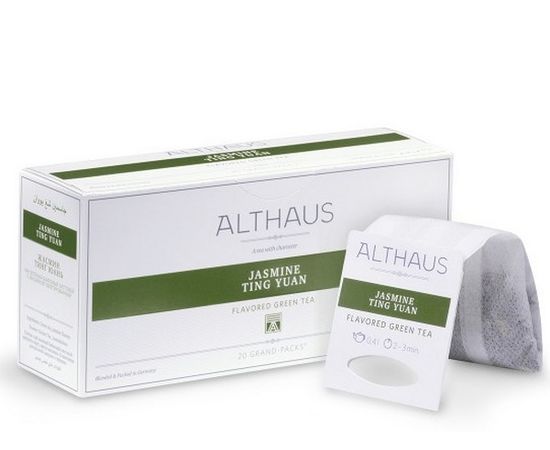Чай зеленый для чайника Jasmine Ting Yuan (Жасмин Тинг Юань), 20 пак., Grand Packs, Althaus, фото 1