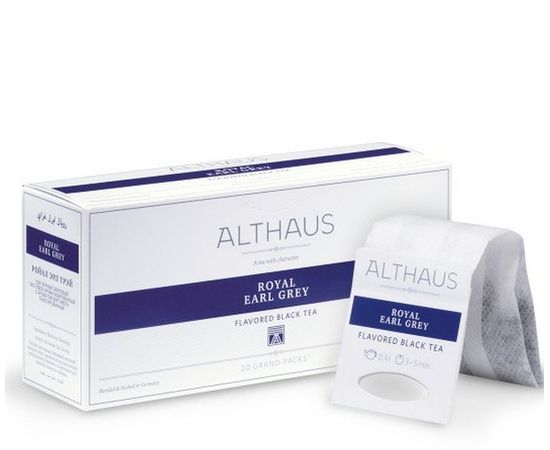 Чай черный для чайника Royal Earl Grey (Роял Эрл Грей), 20 пак., Grand Packs, Althaus, фото 1