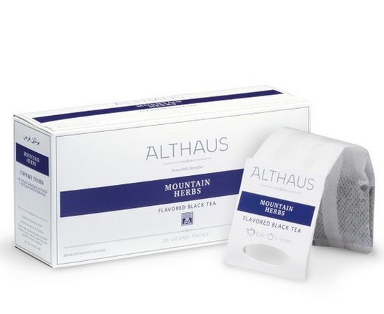 Чай черный для чайника Mountain Herbs (Горные Травы), 20 пак., Grand Packs, Althaus, фото 1