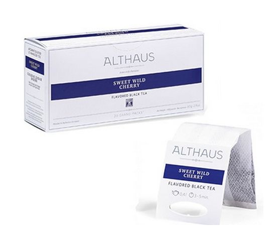 Чай черный для чайника Sweet Wild Cherry (Сладкая Дикая Вишня), 20 пак., Grand Packs, Althaus, фото 1