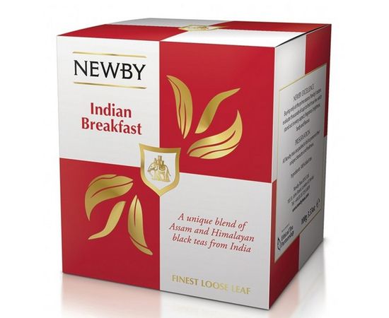 Чай черный Индийский завтрак, картонная упаковка 100 г, Newby, фото 1