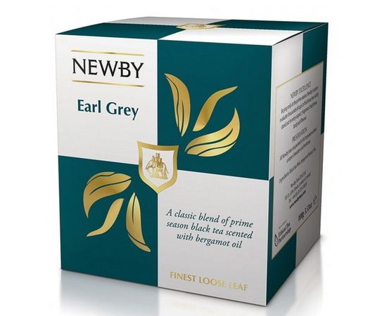 Чай черный Эрл Грей, картонная упаковка 100 г, Newby, фото 1