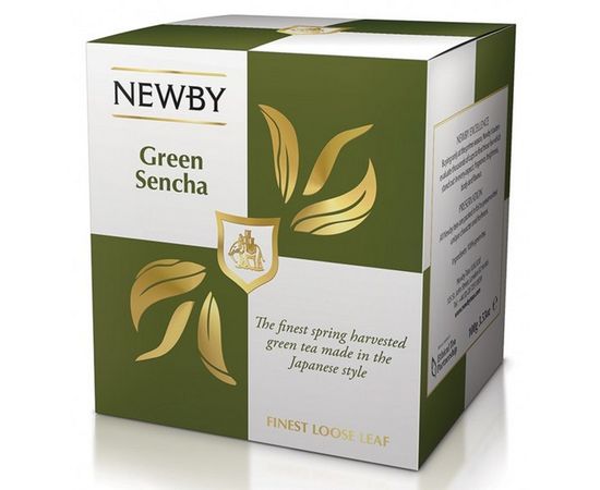 Чай зеленый Зеленая Сенча, картонная упаковка 100 г, Newby, фото 1
