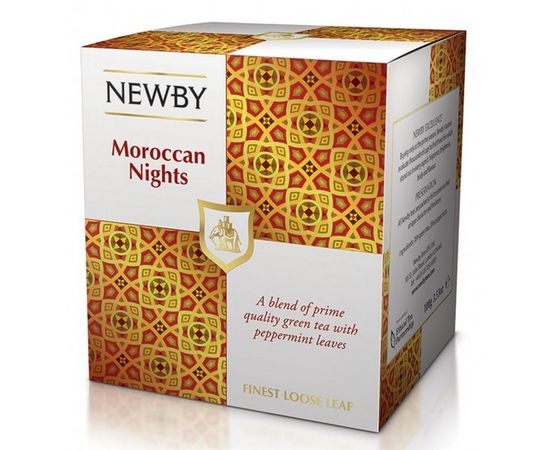 Чай зеленый Мароканские ночи, картонная упаковка 100 г, Newby, фото 1