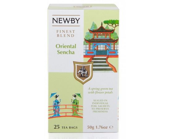 Чай зеленый Восточная сенча, 25 пакетиков, Newby, фото 1