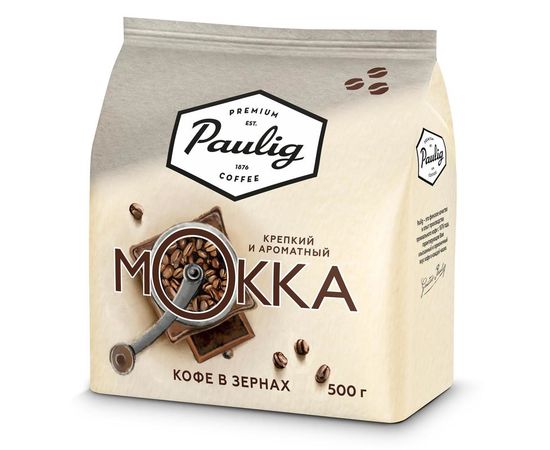 Кофе в зернах Mokka, 100% Arabica, 500 г, Paulig, фото 1