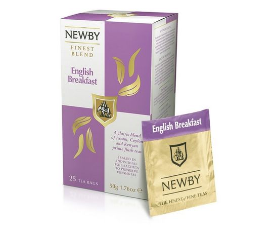 Чай черный English Breakfast, 25 пакетиков, Newby, фото 1
