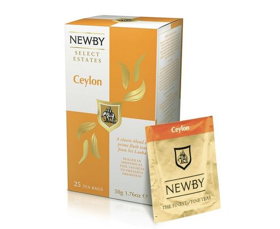 Чай черный Ceylon, 25 пакетиков, Newby, фото 1