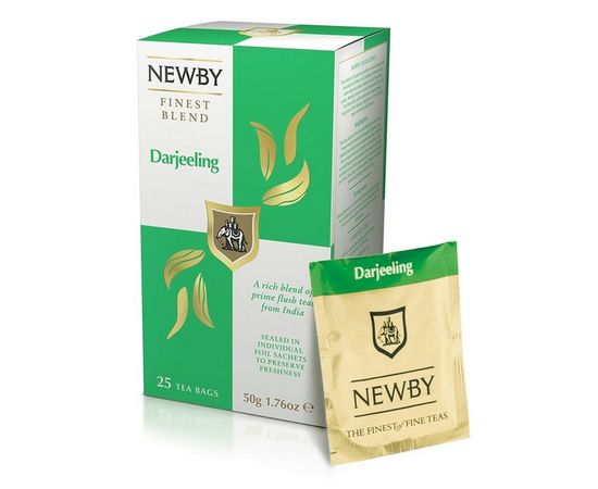 Чай черный с мускатом Darjeeling, 25 пакетиков, Newby, фото 1