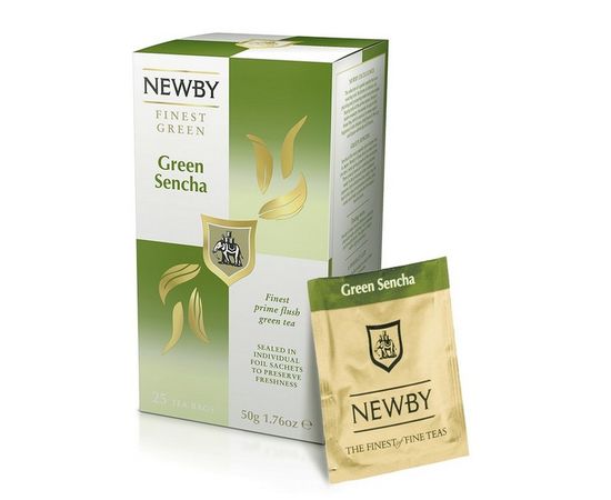 Чай зеленый Green Sencha, 25 пакетиков, Newby, фото 1