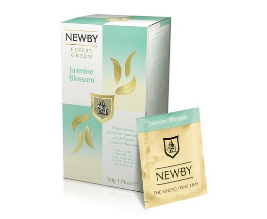 Чай зеленый с жасмином Jasmine Blossom, 25 пакетиков, Newby, фото 1