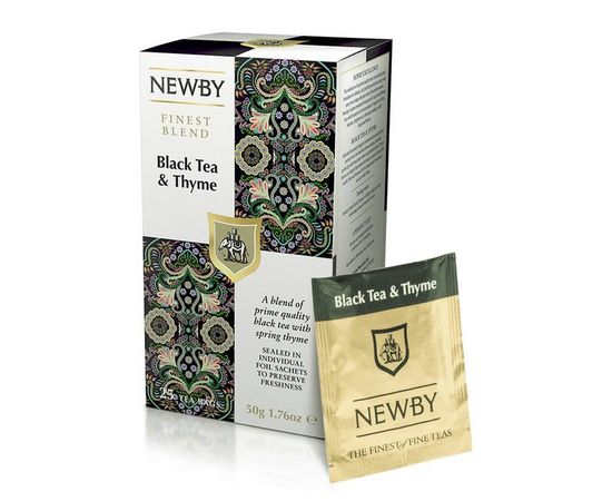 Чай черный с чабрецом Black Tea &amp; Thyme, 25 пакетиков, Newby, фото 1