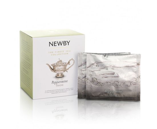 Чай травяной Мята перечная, 15 пирамидок, Newby, фото 1