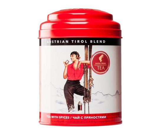 Чай черный с пряностями Tirol Austrian Blend / Тирольский бленд, листовой, банка 100 г, Julius Meinl, фото 1