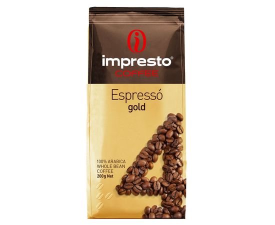 Кофе в зернах Espresso Gold, 200 г, Impresto, фото 1