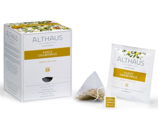 Чай травяной Fancy Chamomile (Благородная Ромашка), 15 пирамидок, Pyra-Pack, Althaus, фото 1
