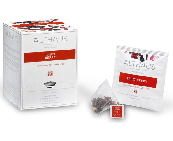 Чай фруктовый Fruit Berry (Фрут Берри), 15 пирамидок, Pyra-Pack, Althaus, фото 1