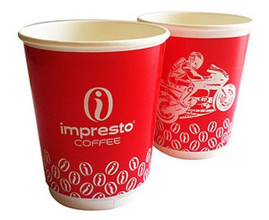 Стакан бумажный 2-хслойный одноразовый, 250 мл, Impresto, фото 1