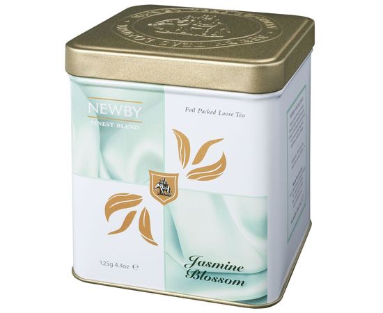 Чай зеленый Цветок Жасмина Классик, ж/б 125 г, Newby, фото 1